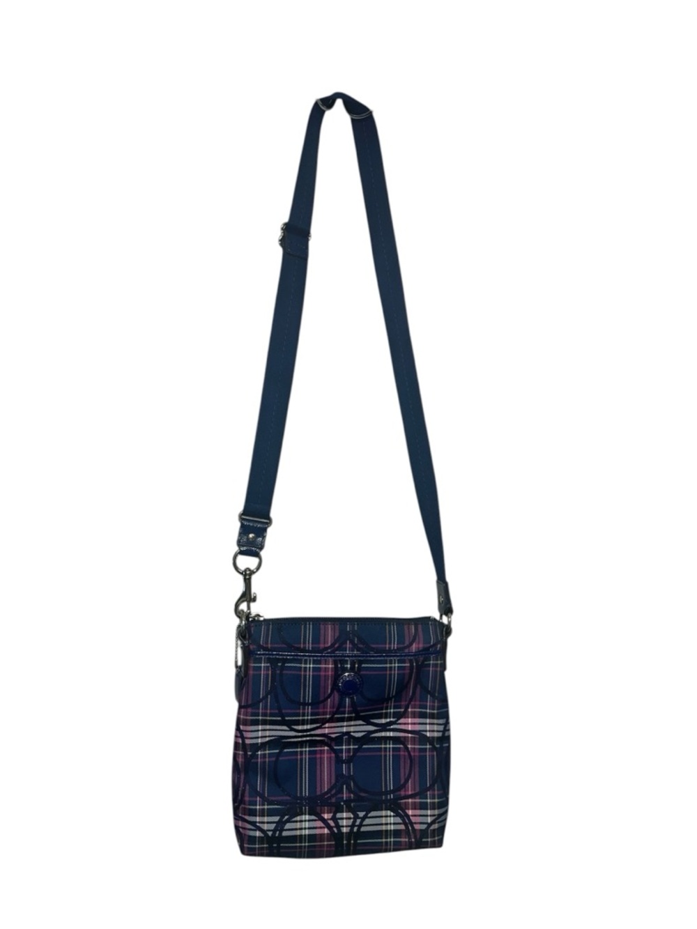 Coach Poppy Tartan Plaid Signature Messenger Bag